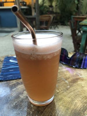 He got the hydrate and it was super yum   at Raw Love - Downtown Tulum in Tulum