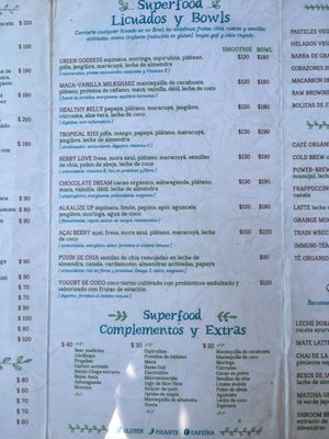 Superfood smoothies and bowls  at Raw Love - Downtown Tulum in Tulum