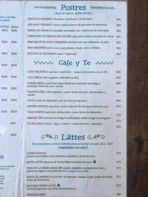 Drinks and desserts  at Raw Love - Downtown Tulum in Tulum