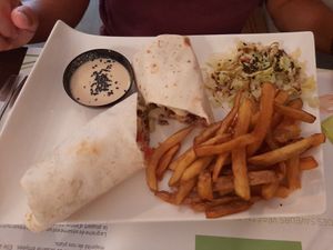 Falafel wrap at Tahina in Tours
