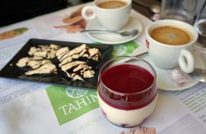 Tiramisu + Halva at Tahina in Tours