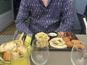 Veggie plate  at Tahina in Tours