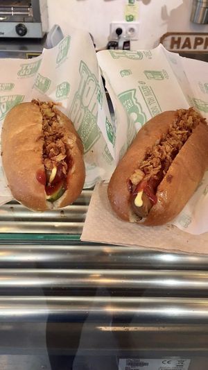 The Vogs we ordered  at Hot Vog in Paris