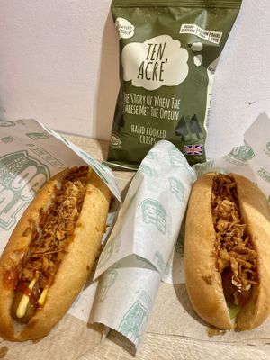 Two dogs! at Hot Vog in Paris