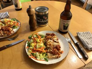 Lasagne et salade  at Les Gourmandises Louca  in Quebec