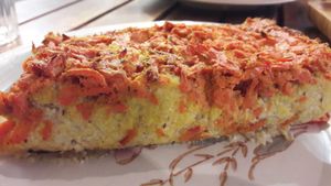 Polenta & Carrot Slice at Les Gourmandises Louca  in Quebec