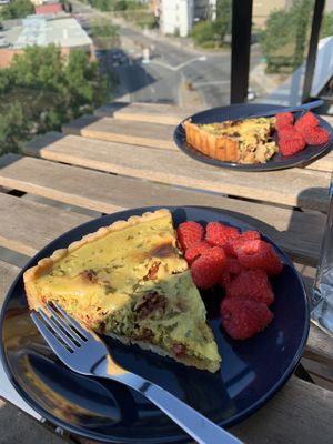 Quiche to go! at Les Gourmandises Louca  in Quebec