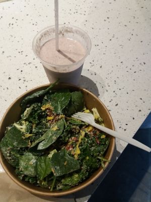 OG Macro salad and red velvet smoothie at VERD - Scotch Row in Sydney