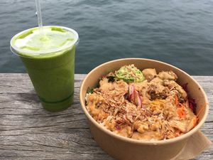 Poke Bowl and Daily Verd  at VERD - Scotch Row in Sydney