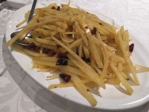 Sichuan potato at Tong De Veggie 同德素食 in Kowloon