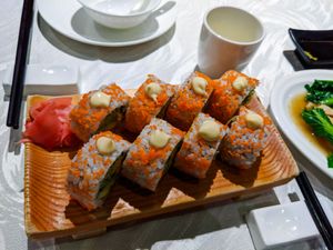 Really good vegan food at You have to go up in an elevator to get to Tong De Veggie at Tong De Veggie 同德素食 in Kowloon