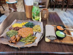 Vegan main at Beza Ethiopian Food in South East London