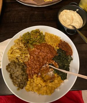 August 2023 rice bowl  at Beza Ethiopian Food in South East London