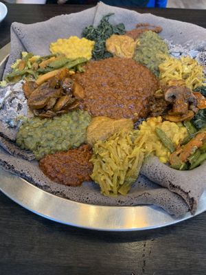 Plate for 2  at Beza Ethiopian Food in South East London