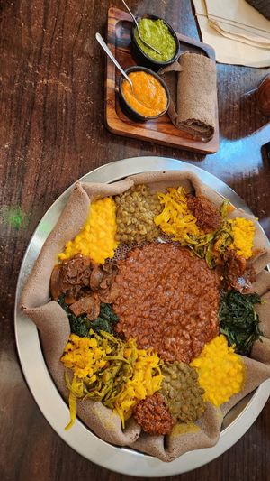 Vegan plate for 2! at Beza Ethiopian Food in South East London