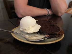 Chocolate cake  at Beza Ethiopian Food in South East London