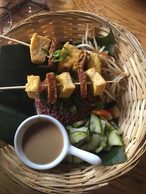 Vegan satay  at Warung Jakarta in Warsaw