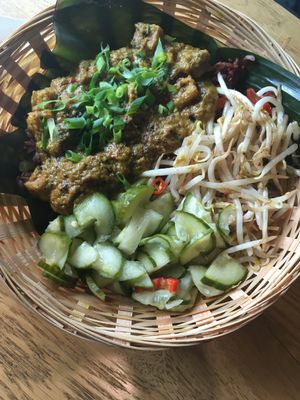 Vegan rendang  at Warung Jakarta in Warsaw