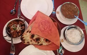 Two curries wtih rice and naan #Veganuary at Buena Vista Curry Club in Havana