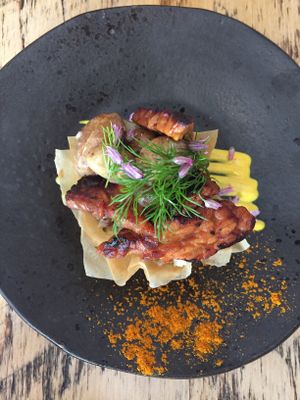 A tempeh dish at Cradle in Sudbury