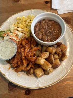 BBQ chick’n plate  at Springhouse in Halifax