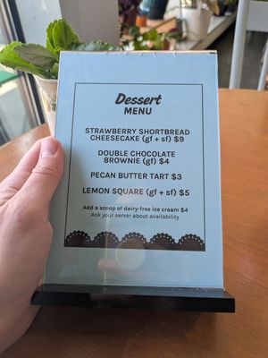 Desserts (Aug 2025) at Springhouse in Halifax