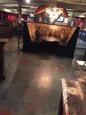 inside of the restaurant  at Mellow Mushroom in Savannah