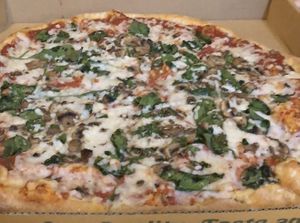 Vegan Cheese & Mushroom Pizza at Mellow Mushroom in Savannah