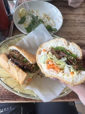 Crumbed Eggplant Bahn Mi  at Saigon Street Eats in St Kilda