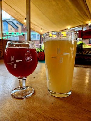 Sangria beer and non-alcoholic vegan beer at GRUB in Manchester