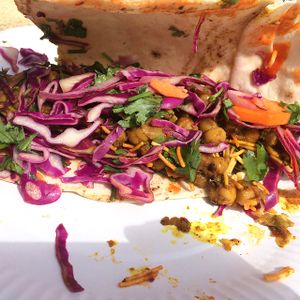 Stall – Chaat Cart – 'Chana Frankie'. at GRUB in Manchester