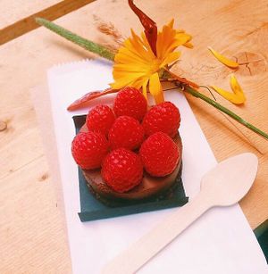 raspberry round from Chou Choux Patisserie at GRUB in Manchester