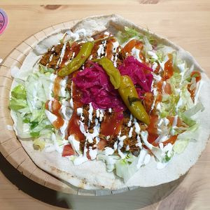 Vegan shawarma at GRUB in Manchester