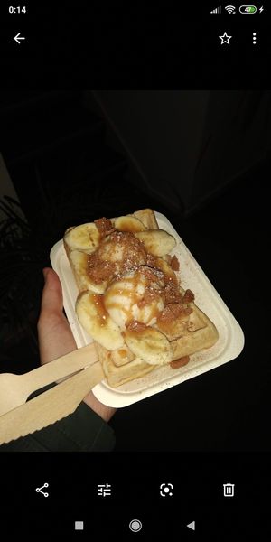 Banoffee waffles at GRUB in Manchester