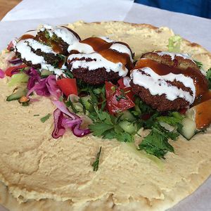 Wrapture falafel  at GRUB in Manchester