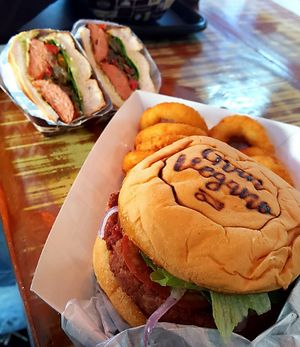 Burger at Gran Vegano in Sao Paulo
