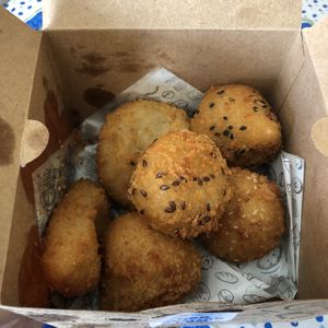 Mini salgados  at Padoca Vegan in Sao Paulo