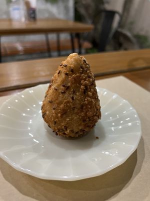 Vegan Chicken Coxinhas- so good!  at Padoca Vegan in Sao Paulo