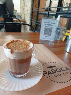 Bresilian capuccino at Padoca Vegan in Sao Paulo
