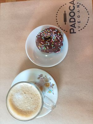 Lil doughnut 🍩 at Padoca Vegan in Sao Paulo