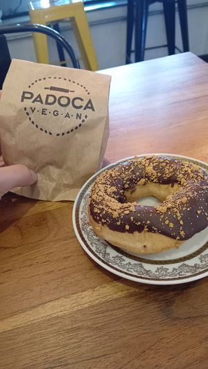 Doughnut de Pacoca at Padoca Vegan in Sao Paulo
