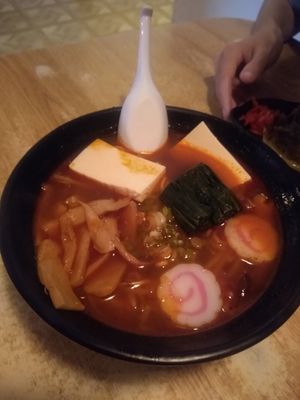 Shoyu ramen with tofu and mushroom (and sadly, fish cake) at Suehiro Cafe in Los Angeles
