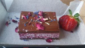 Raw cherry ripe slice at Riptide Pizza in Woolgoolga