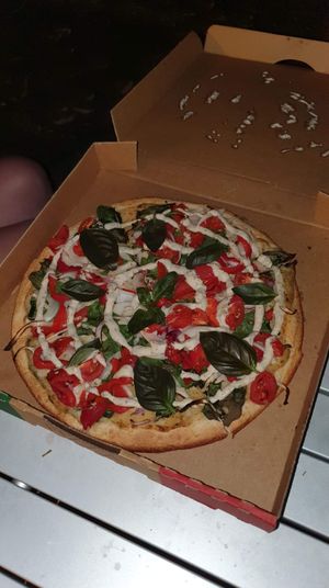 Vegan pesto at Riptide Pizza in Woolgoolga