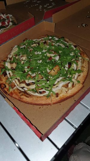 Cheeky vegan at Riptide Pizza in Woolgoolga