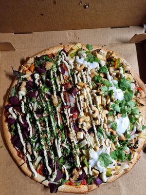 Beetroot 1/2 Satay 1/2 at Riptide Pizza in Woolgoolga