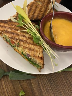 Panini and Thai soup   at Sol Kitchen in Collingwood