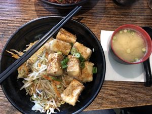 Tofu Don was very flavoursome! at Tempura Japanese Cafe in Elsternwick