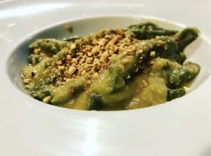 Beans with almonds ( vegan ) at Vero Gastrobar in Naples