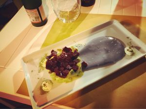 Avocado tartare with beetroot ( vegan ) - daily dish at Vero Gastrobar in Naples